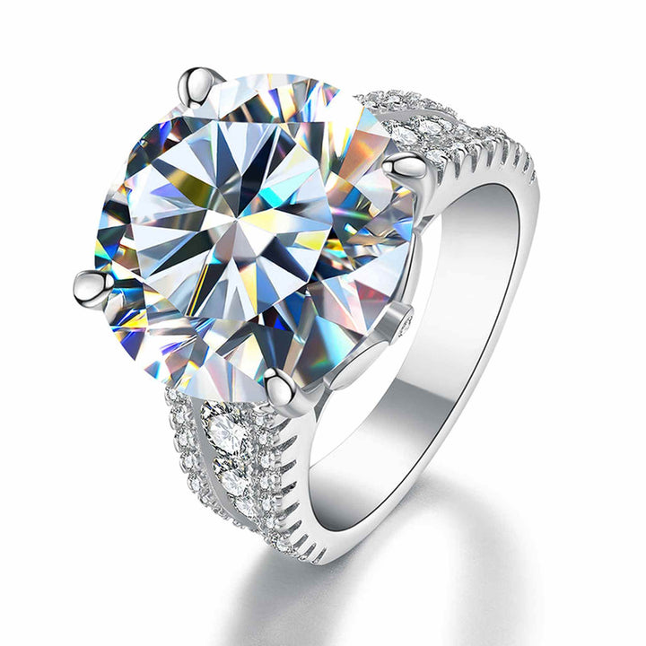 10 Carat Round Cut White Gold Diamond Ring