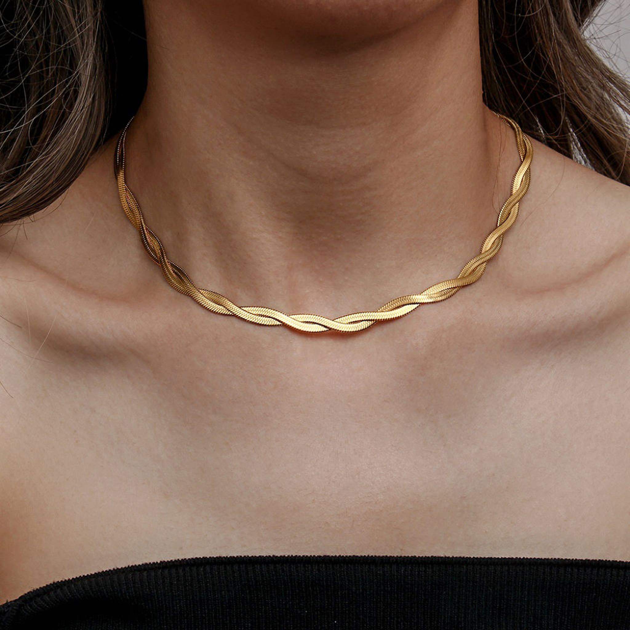 Twisted herringbone necklace hotsell