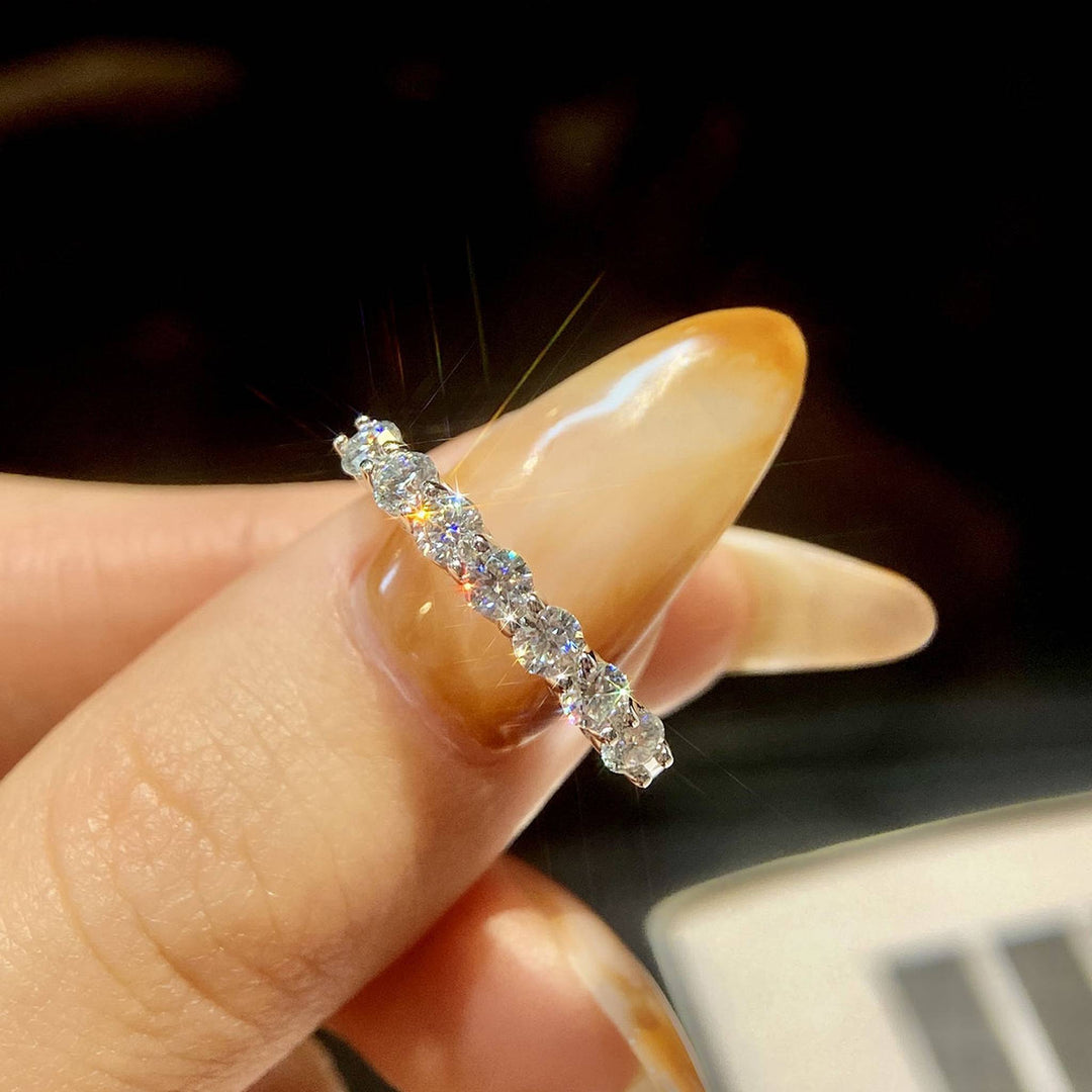 7 Stone Diamond Eternity White Gold Ring