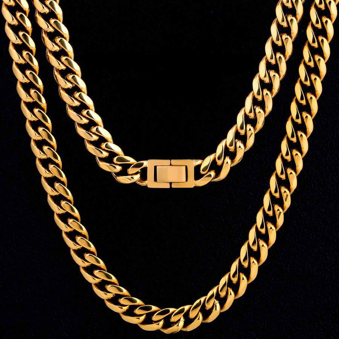 Gold 10mm Miami Cuban Link Chain
