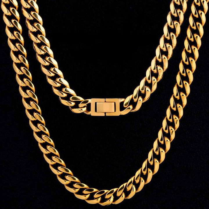 Gold 10mm Miami Cuban Link Chain