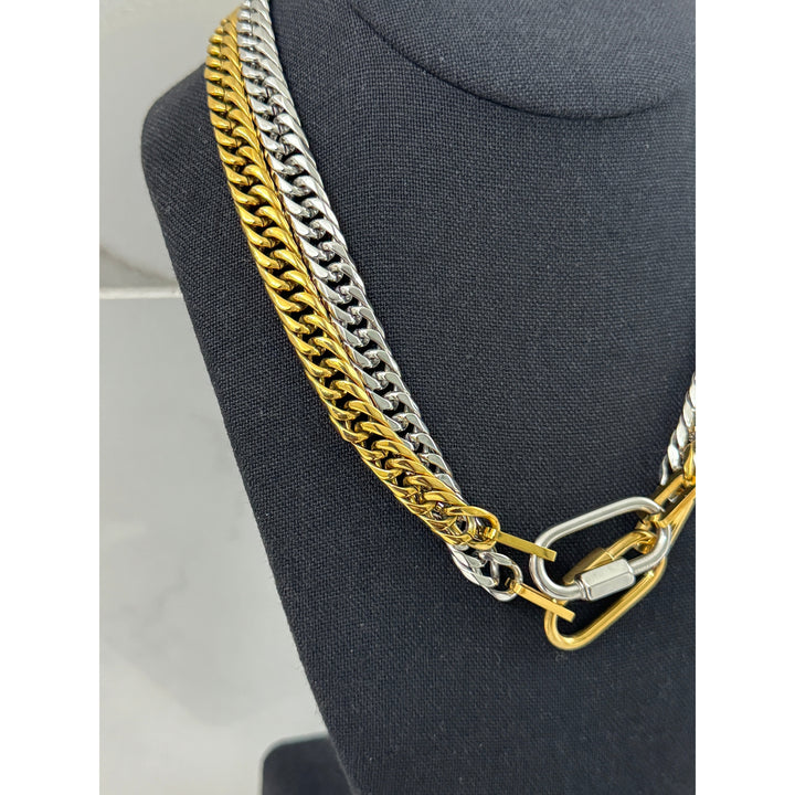 Double the Carabiner Necklace Stack