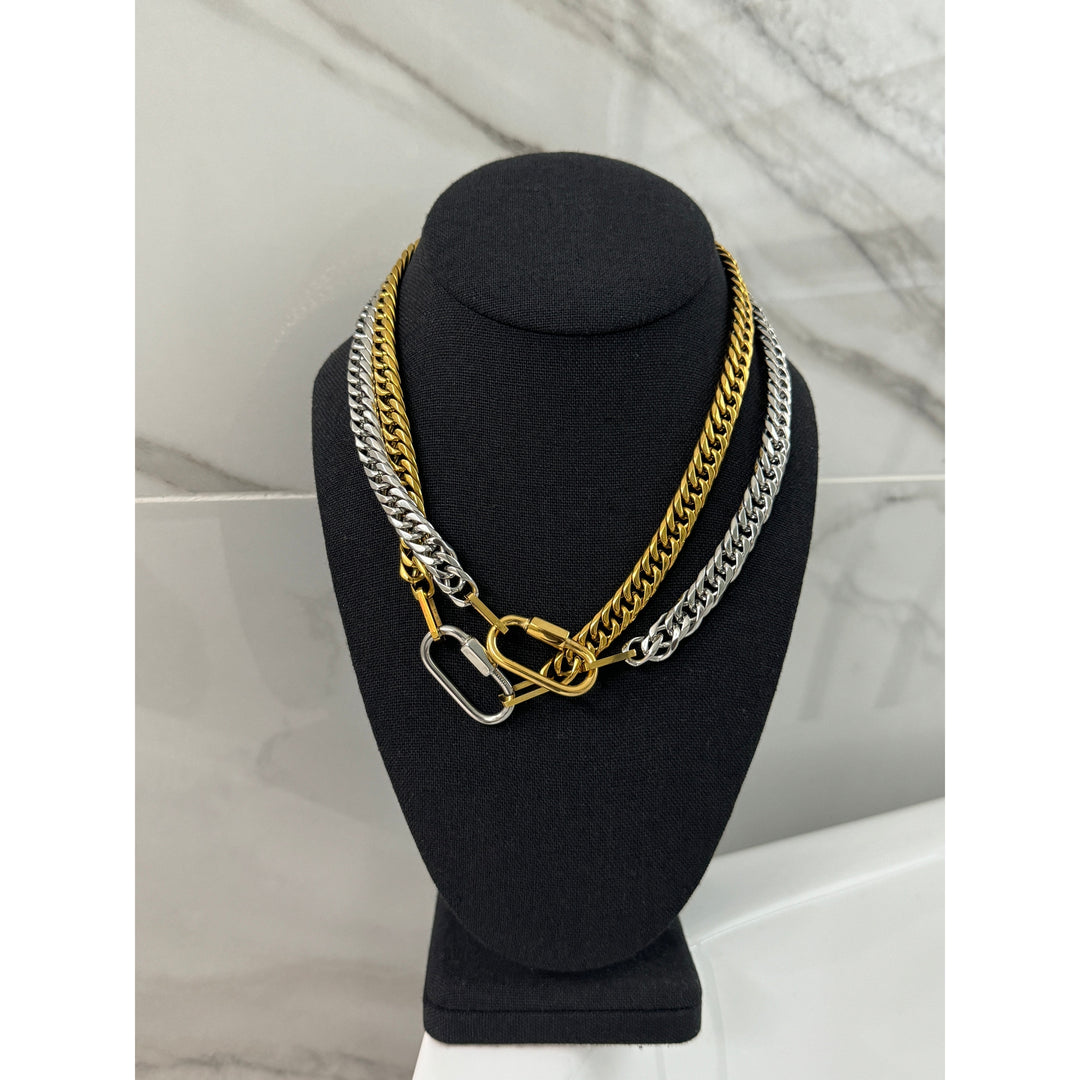 Double the Carabiner Necklace Stack