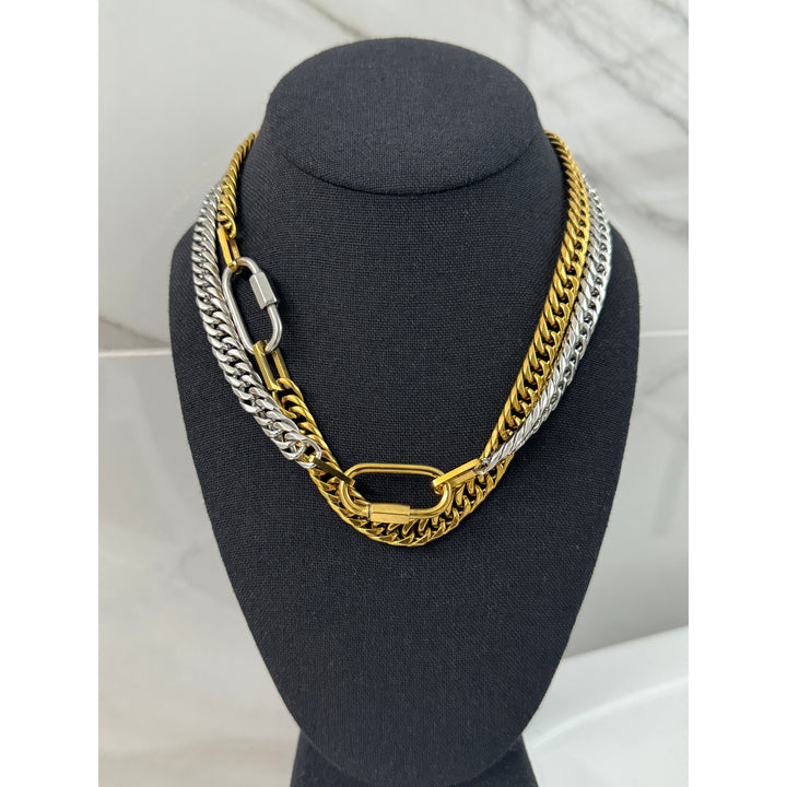Double the Carabiner Necklace Stack