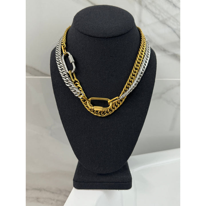 Double the Carabiner Necklace Stack