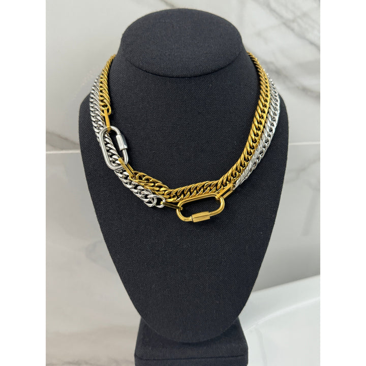 Double the Carabiner Necklace Stack