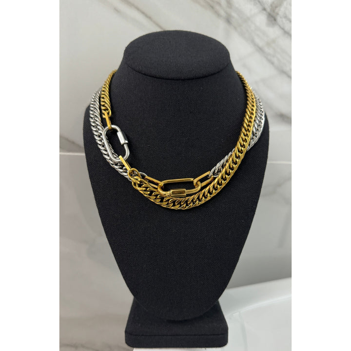 Double the Carabiner Necklace Stack