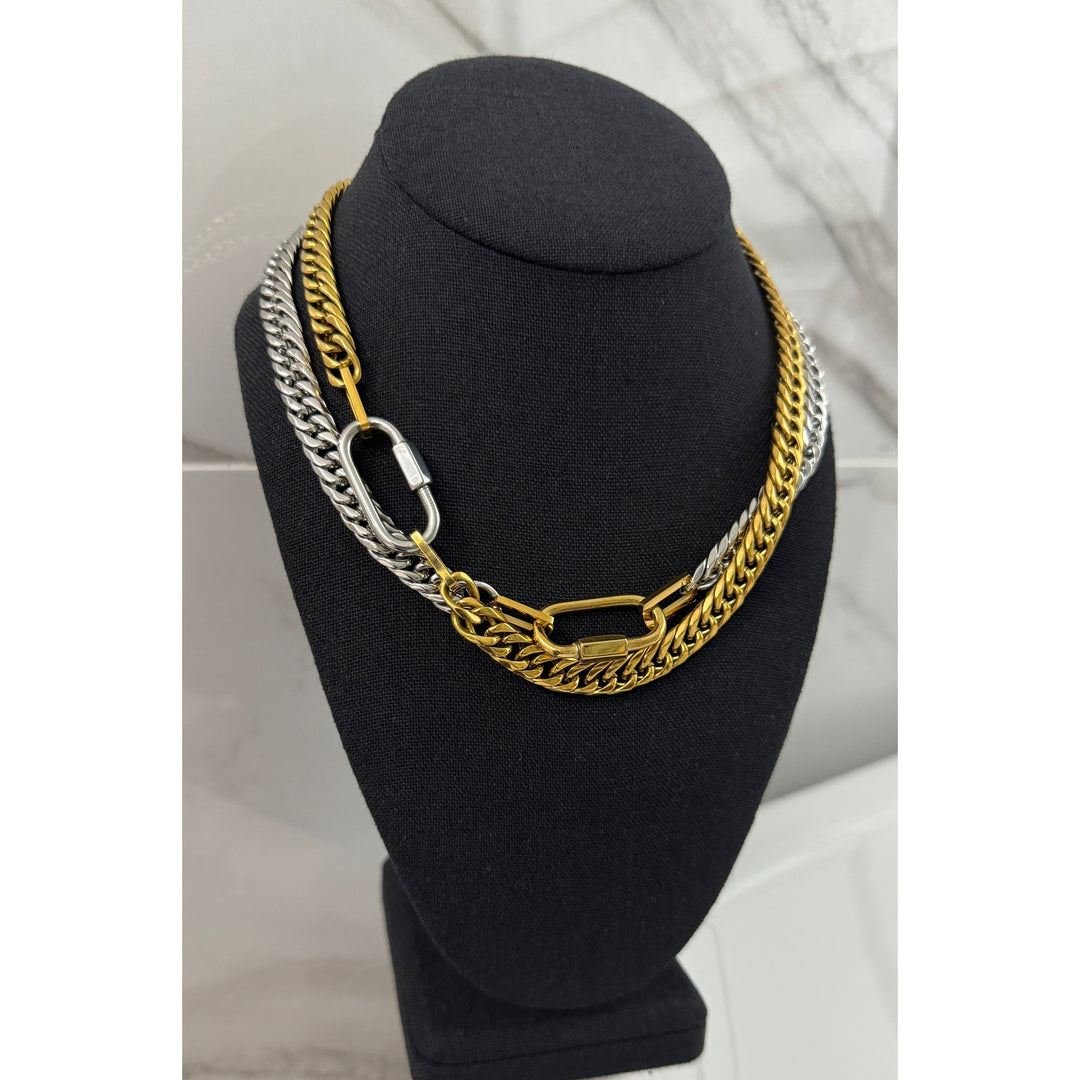 Double the Carabiner Necklace Stack
