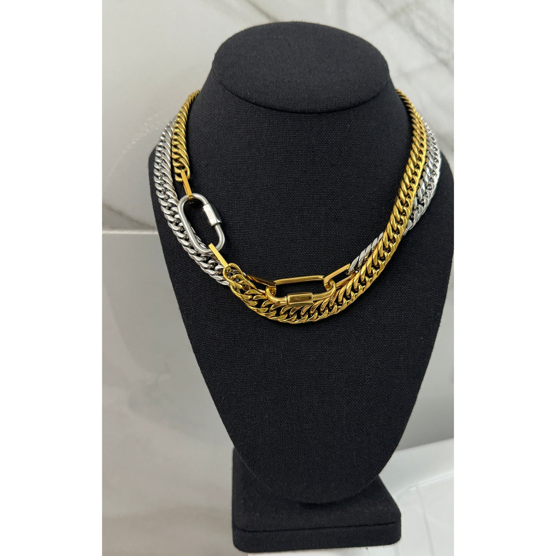 Double the Carabiner Necklace Stack