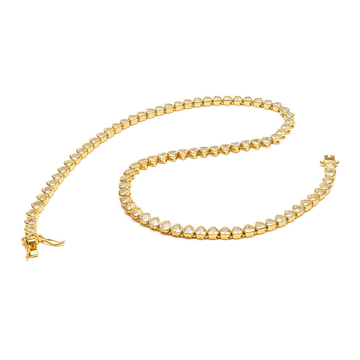 I Heart You Tennis Necklace (Gold)