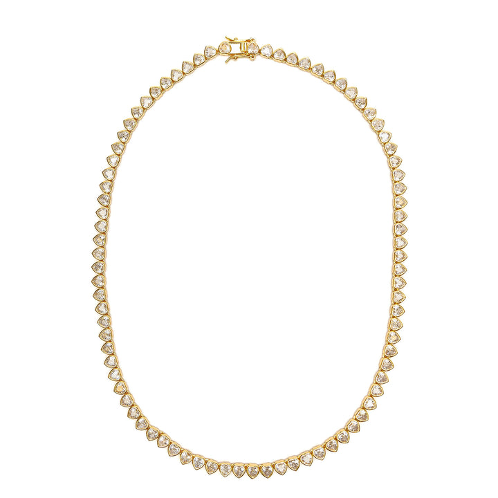 I Heart You Tennis Necklace (Gold)