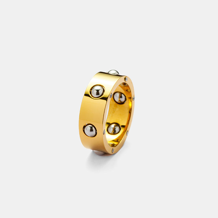 Gold Ring with Mini Balls