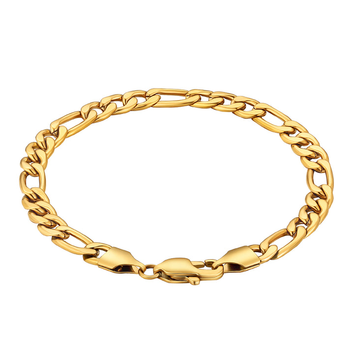 5mm Gold Figaro Bracelet