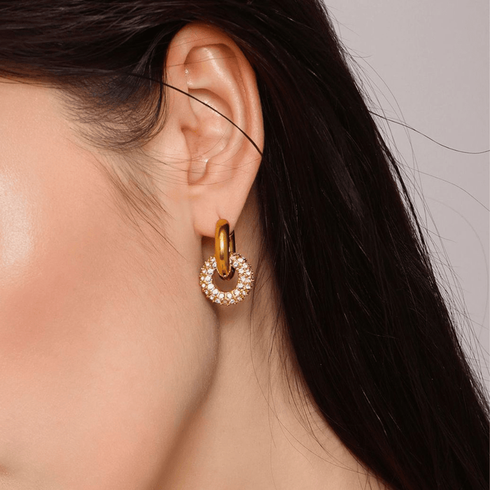 Loop Pave Earrings - iceandgold