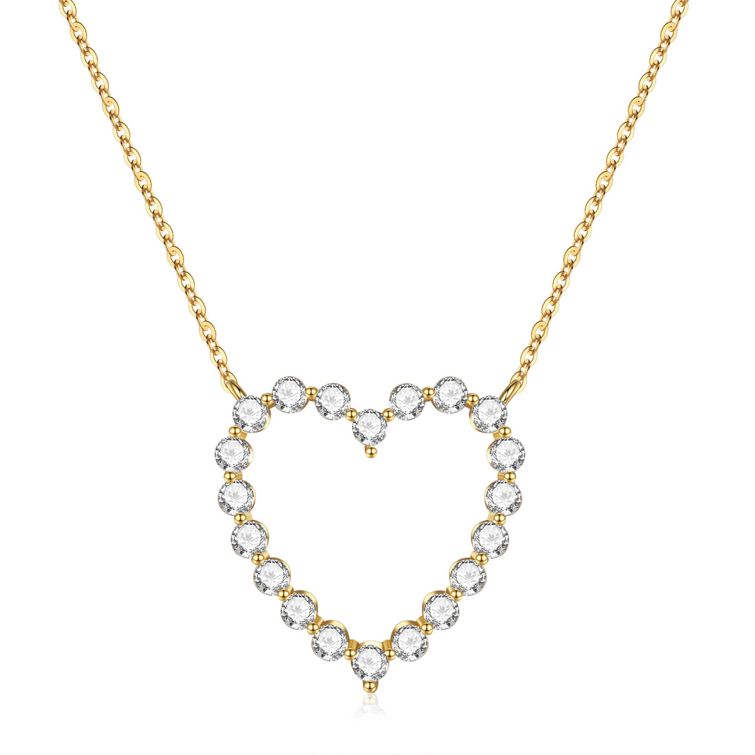 Pave Heart Necklace