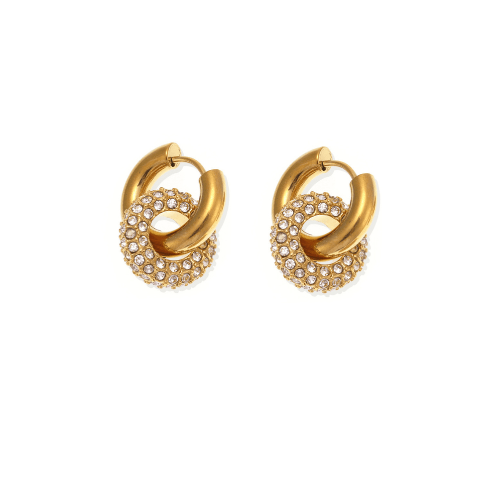 Loop Pave Earrings - iceandgold