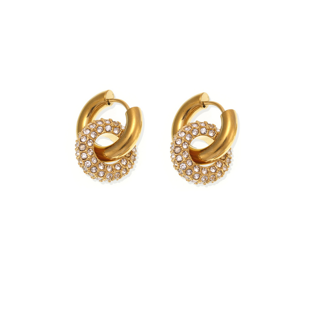 Loop Pave Earrings