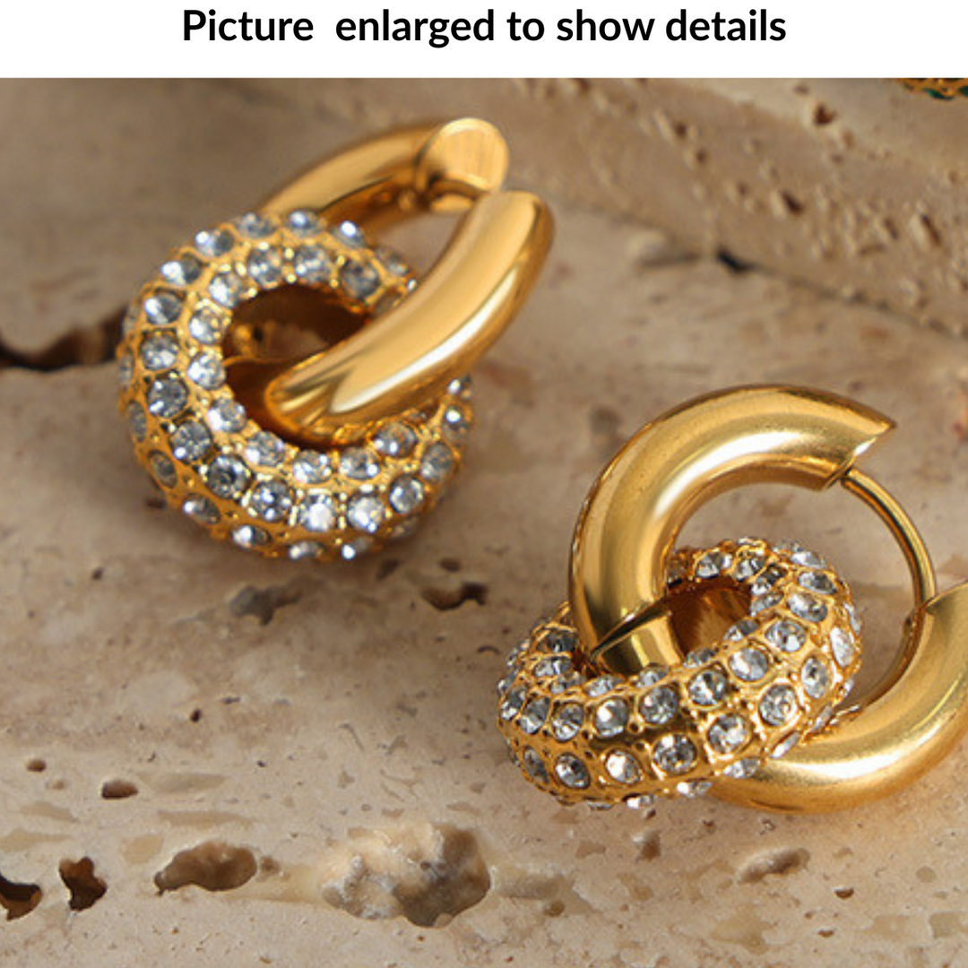 Loop Pave Earrings
