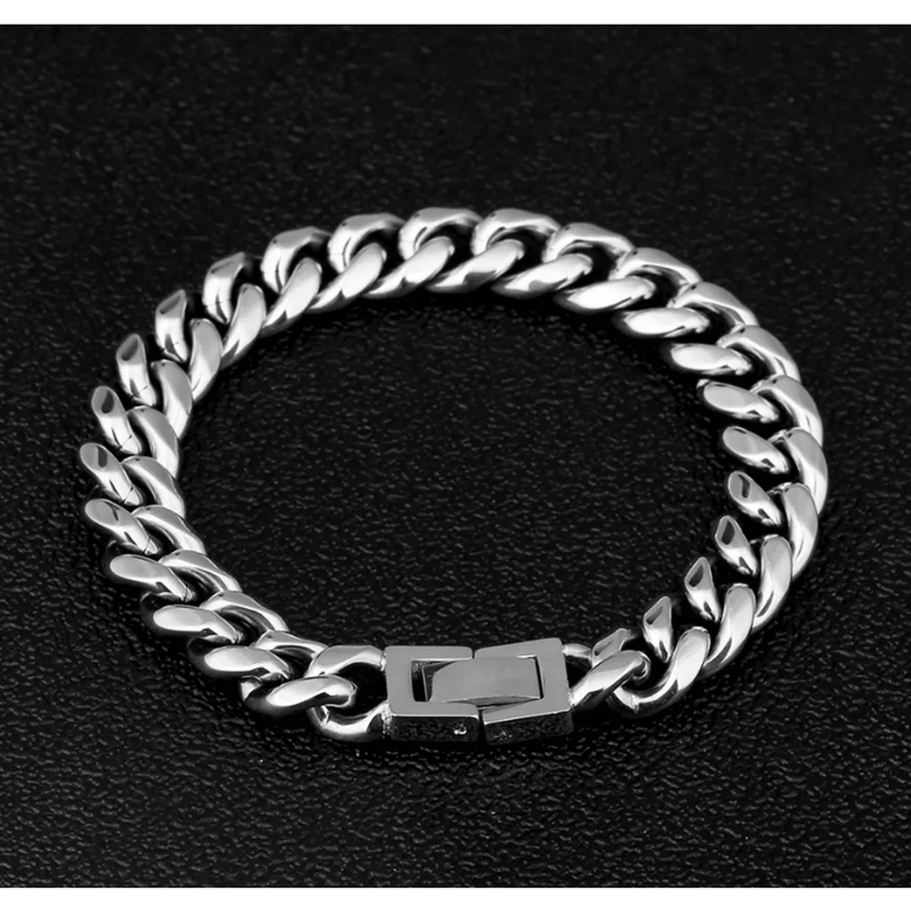 White Gold 10mm Miami Cuban Link Bracelet - iceandgold