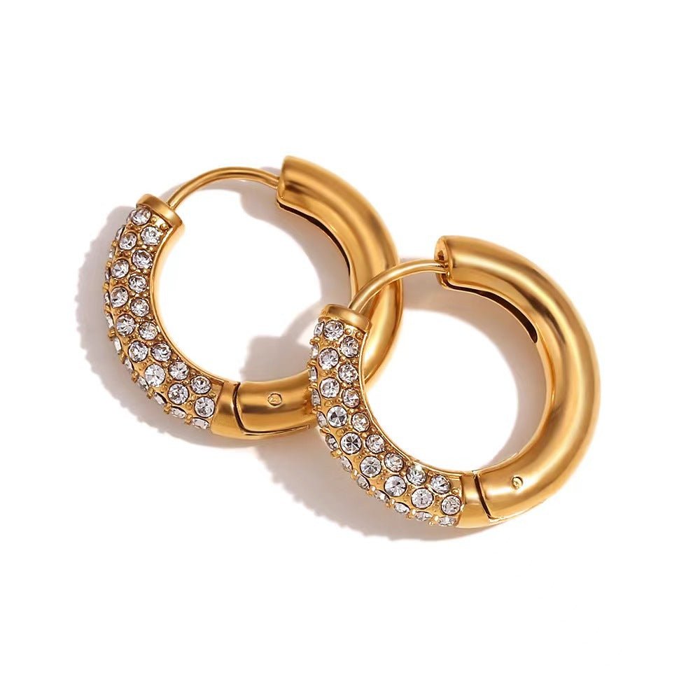 Pave Huggies Earrings - iceandgold