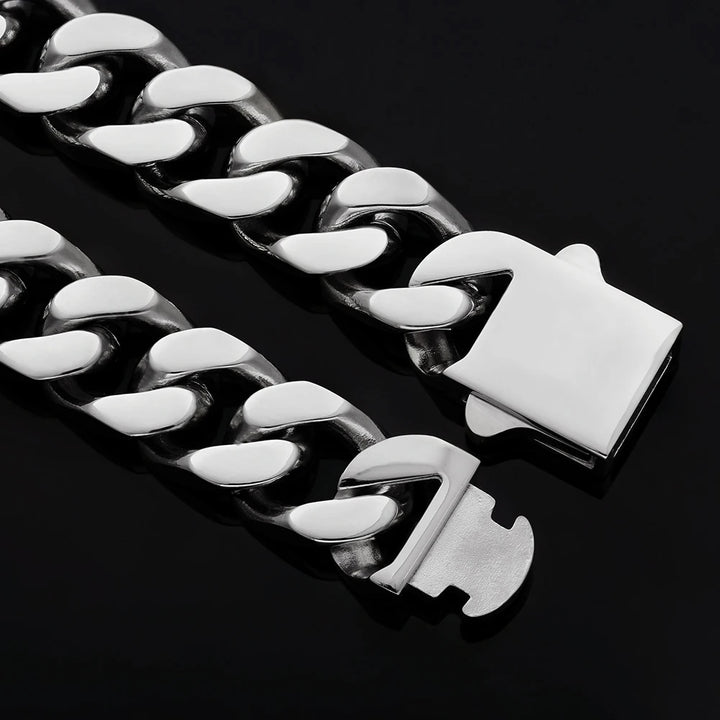 White Gold 12mm Miami Cuban Link Necklace