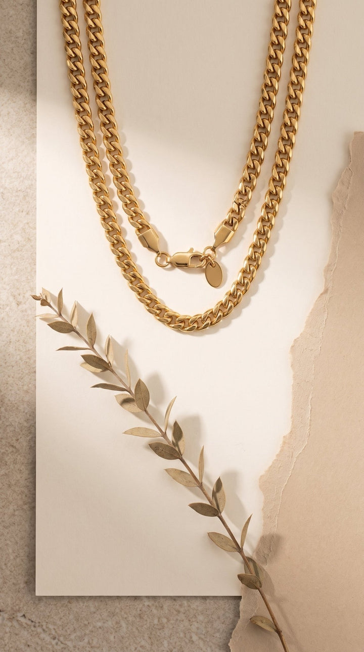 6mm Gold Cuban Link Chain - iceandgold