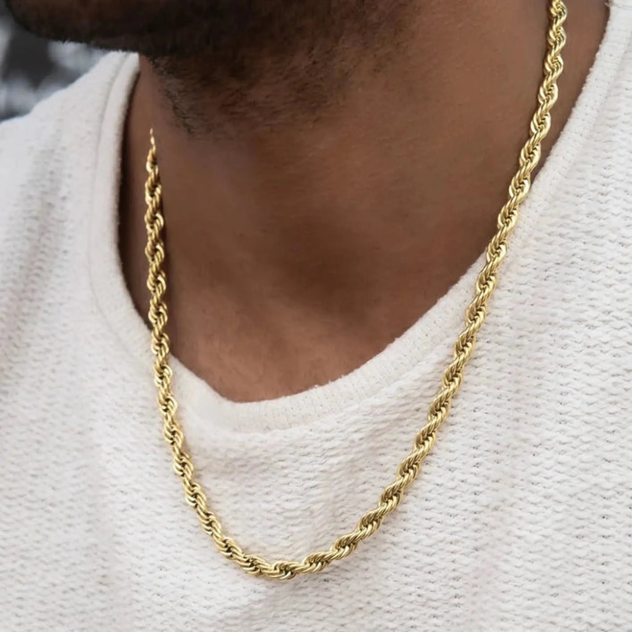 Textured Rope Chain 6mm Rope Chain Gold – Elegant & Durable Style – iceandgold