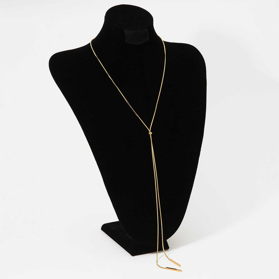 Mini Ball Lariat Necklace