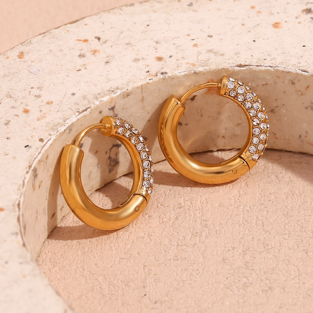 Pave Huggies Earrings