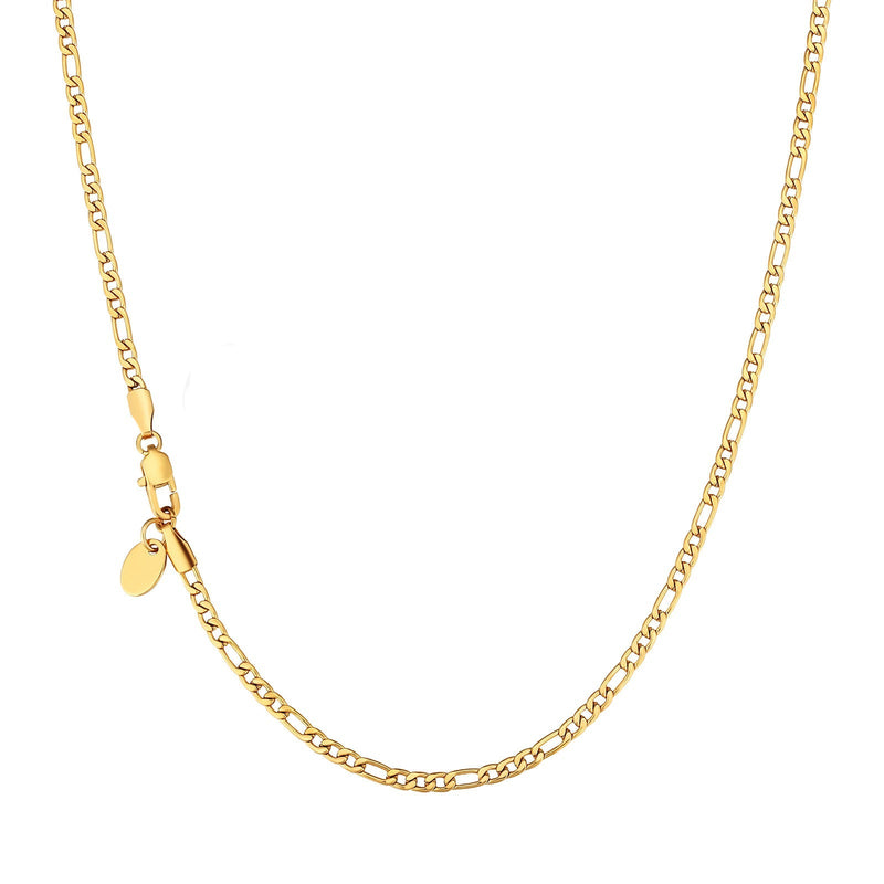 3mm Gold Figaro Chain - iceandgold