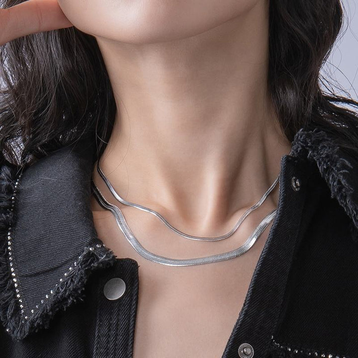 Silver Herringbone Chain