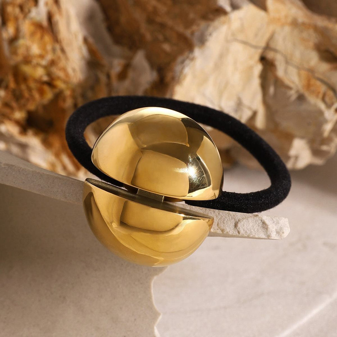 Gold Ball Ponytail Hair Tie