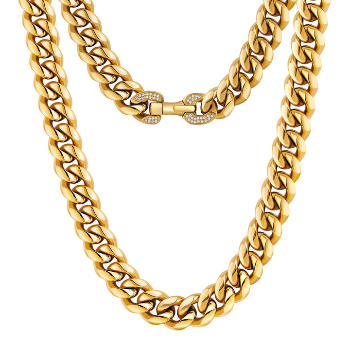 18k Gold Filled 12mm Miami Cuban Link Chain