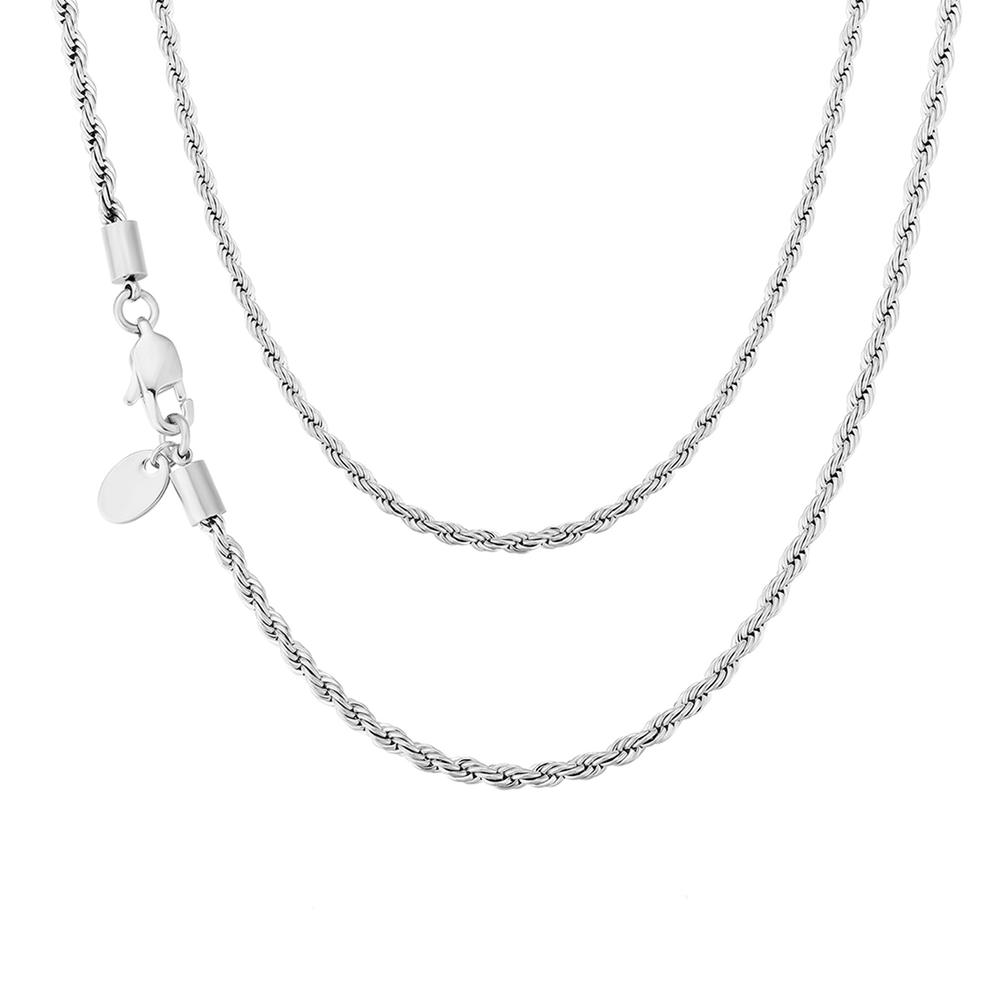 Silver Timeless Rope Chain - iceandgold