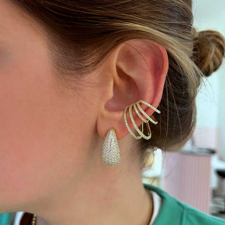 Pave Teardrop Earrings