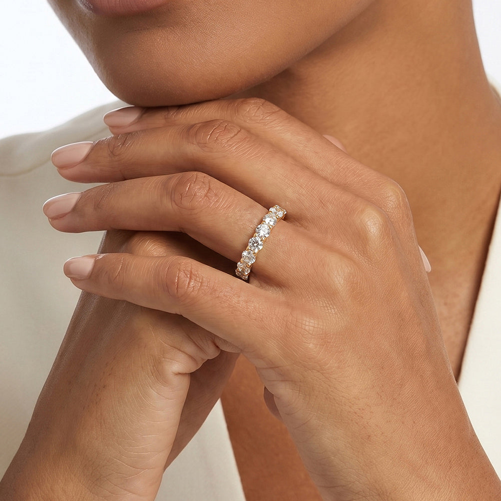 Round Cut Diamond Eternity Band