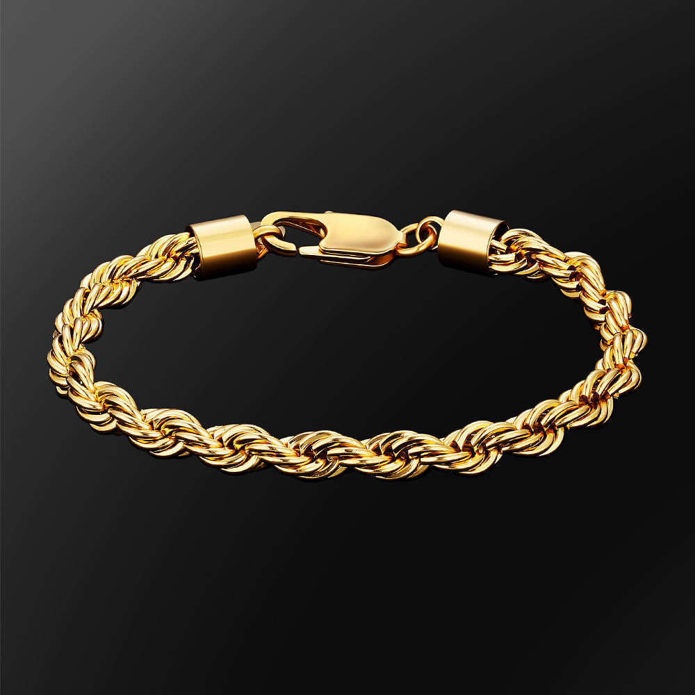 6mm Rope Bracelet (Gold)