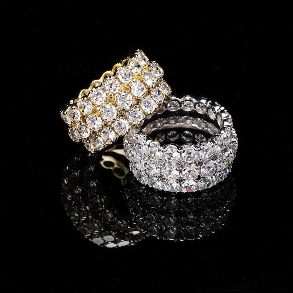 Three - Row Diamond Ring - iceandgold