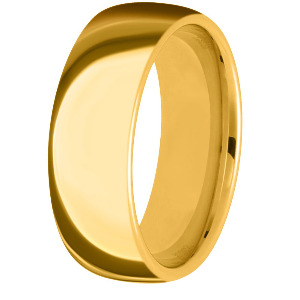 8mm Gold Eternity Wedding Band Ring - iceandgold