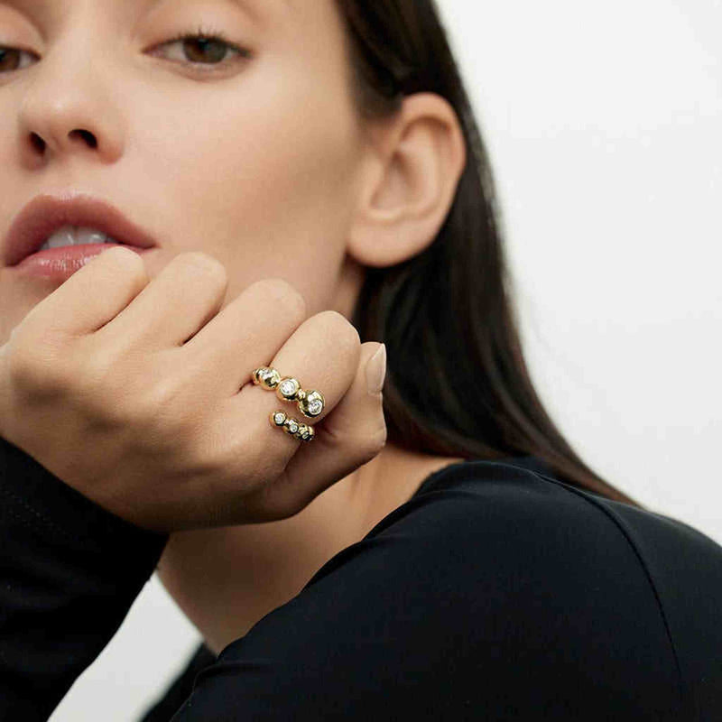 Double Wrap Ring - iceandgold