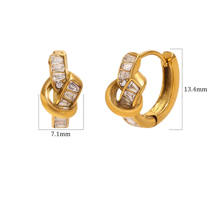 Knot Hoop Mini Earrings