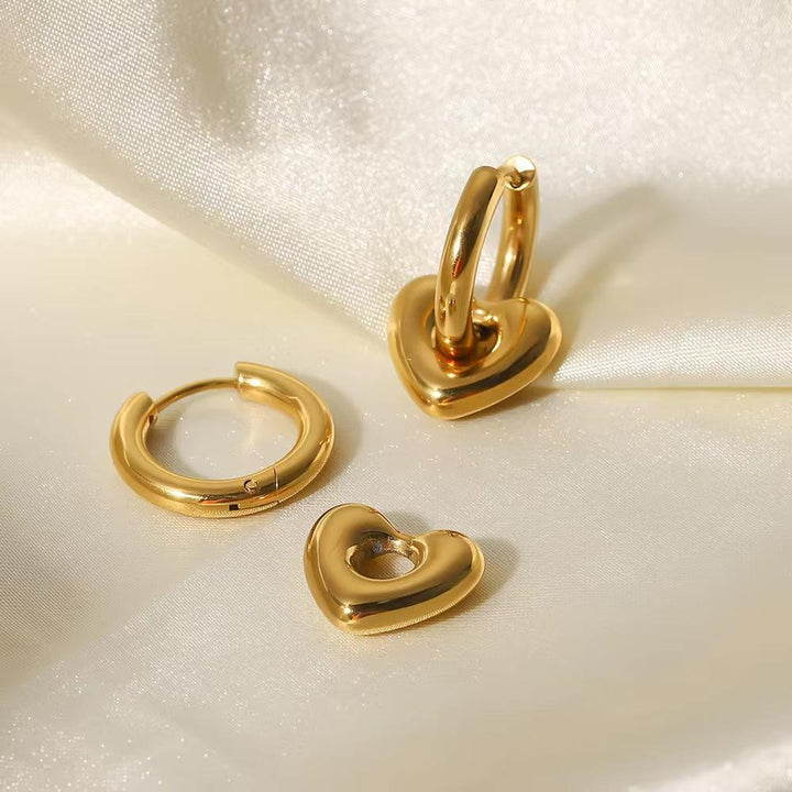 Heart Hoop Earrings - iceandgold