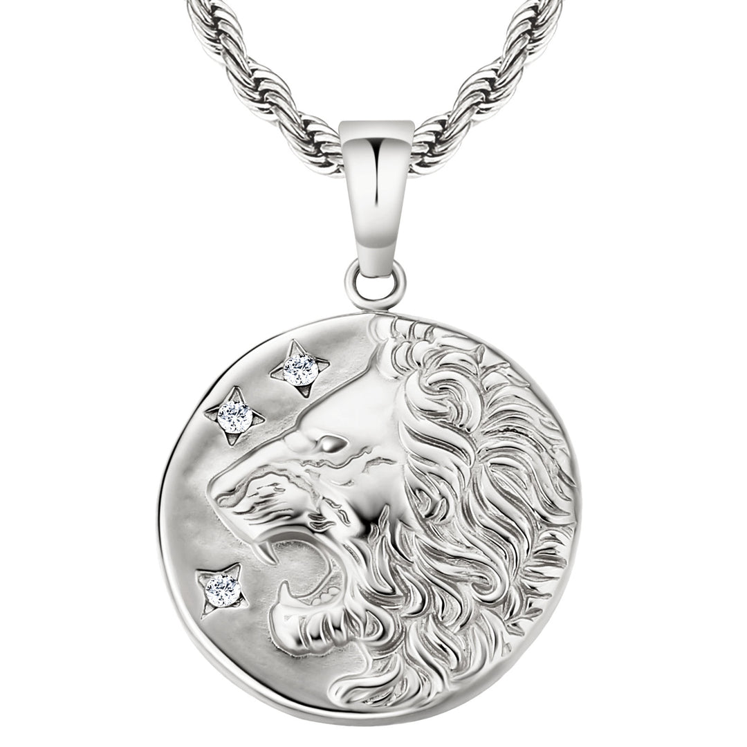 Silver Lion Coin Pendant (Mini Pendant)