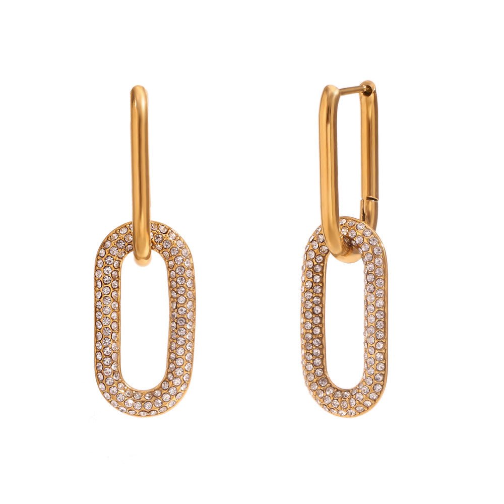 Pave Double Huggies Earrings - iceandgold