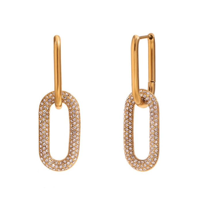 Pave Double Huggies Earrings - iceandgold