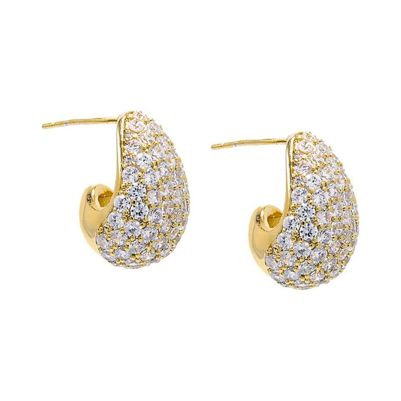 Pave Teardrop Earrings