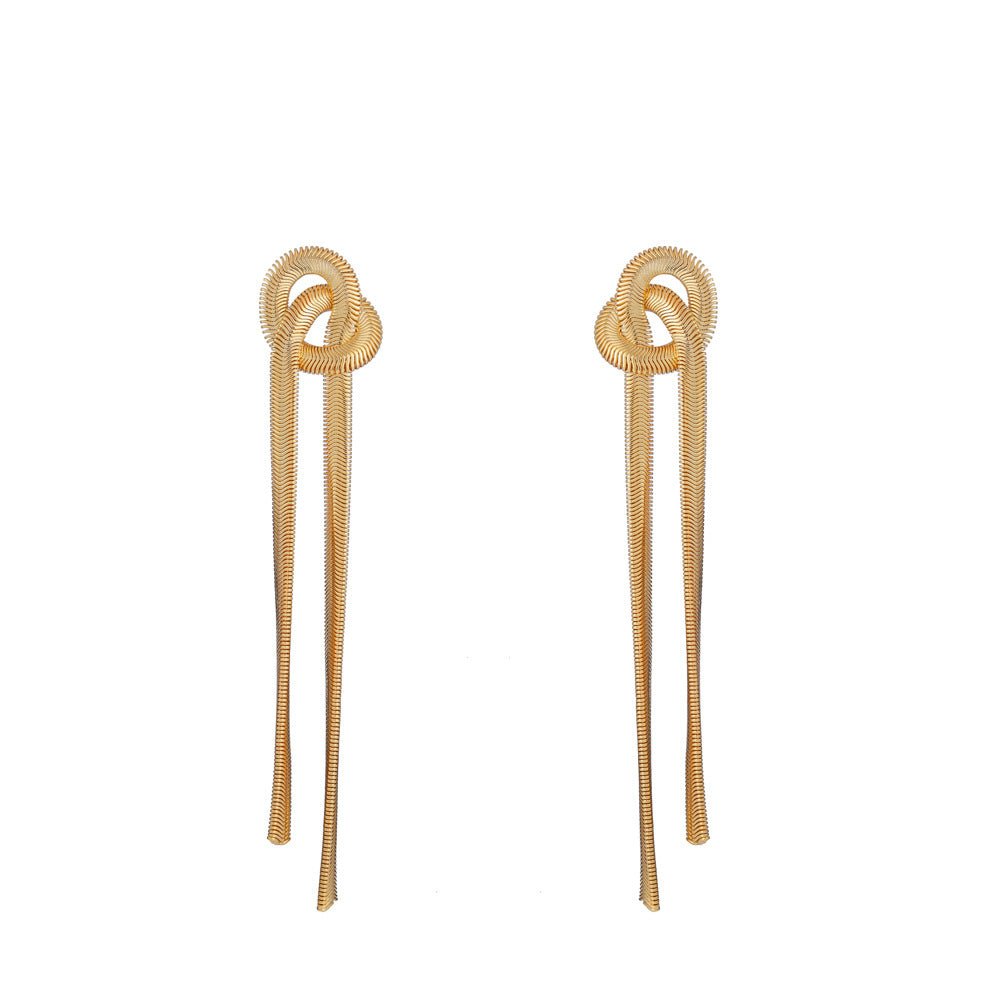 Knot Drop Earrings - iceandgold