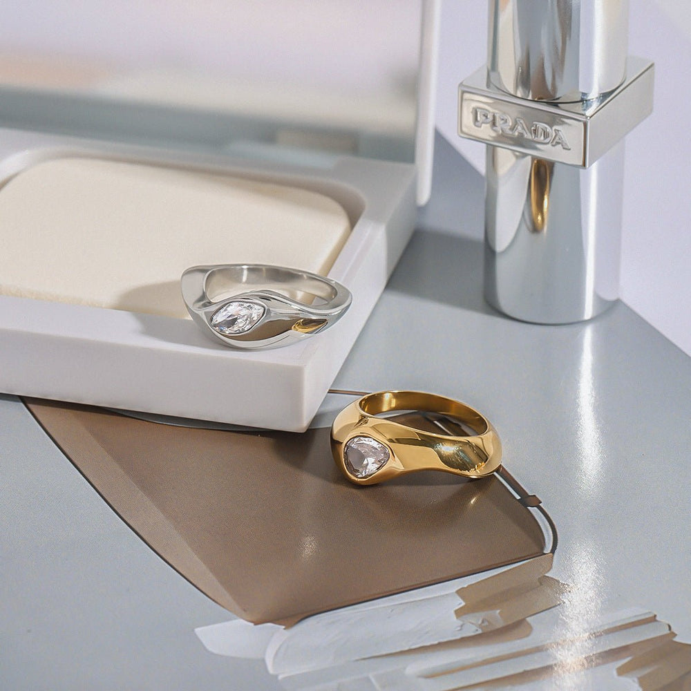 Double Mixed Metal Ring - iceandgold