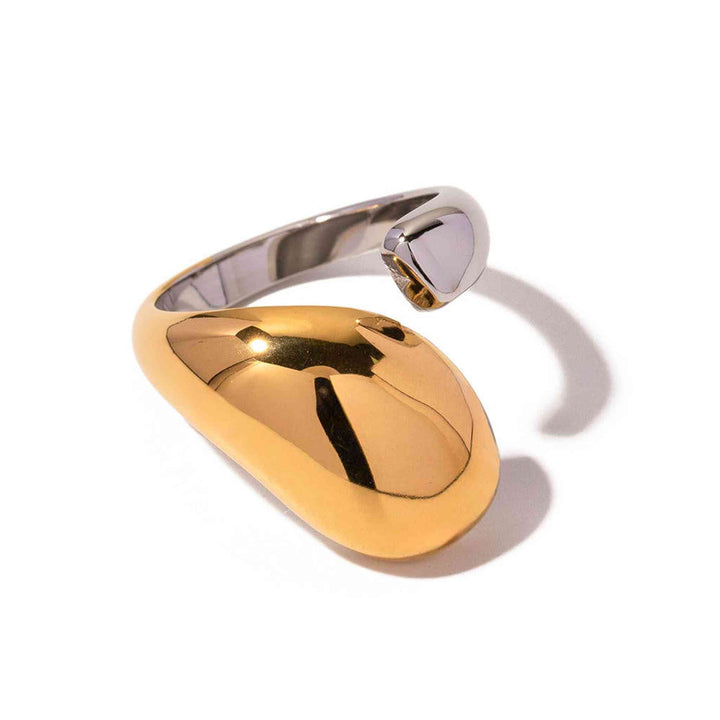 Two Tone Wave Wrap Ring