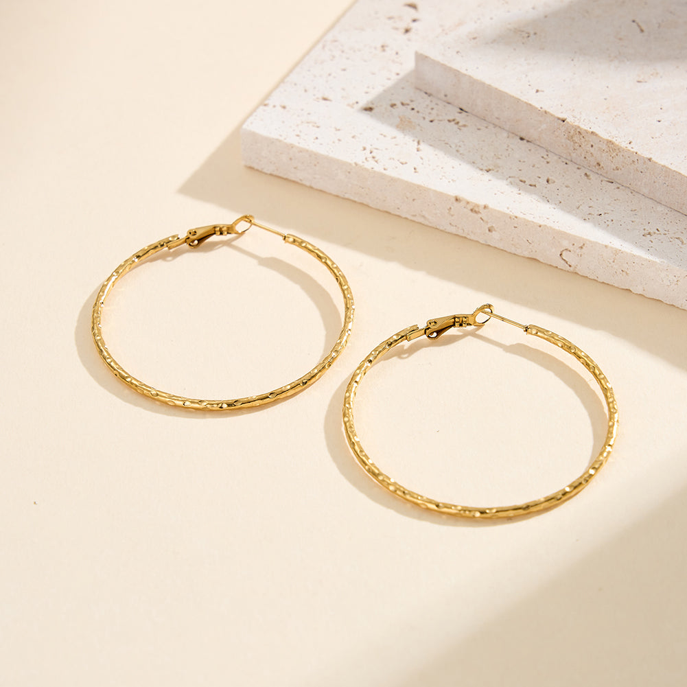Classic 50mm Gold Hoops